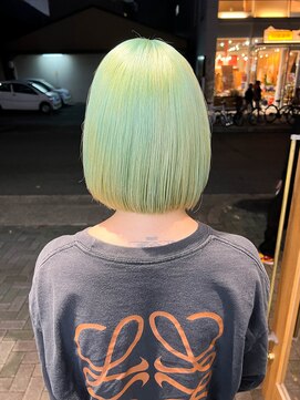 トゥコ(tuco) ミントカラー ペールグリーン ボブ オリーブカラー