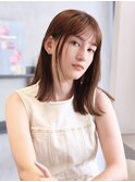 シースルーバング/艶カラー/外ハネ/エアストレート/元町