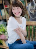 切りっぱなしロブ黒髪オン眉耳かけ前下がりc5北浦和20代30代40代