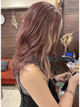 ジャム(Jam) 切りっぱなしロブ×ラベンダーピンクで可愛く★中村大輔