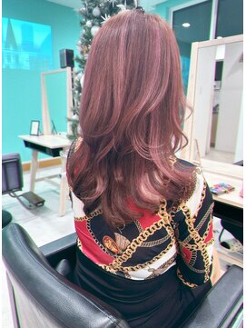 ユーフォリア(Euphoria.) 大人可愛いピンクメッシュ×ロングレイヤー