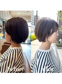 ボブっぽいショートヘア
