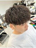 波巻きパーマメンズパーマメンズヘアツーブロックツイストパーマ