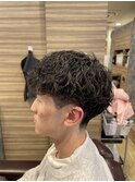 波巻きスパイラルパーマメンズビジネス