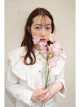 ヘアー ミュゼ 柱店(HAIR Musee) ゆるふわパーマ/オレンジブラウン/アレンジ/シースルーバング