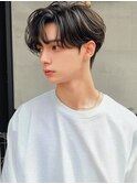 20代30代韓国パーマショートマッシュアッシュブラック