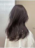 ブリーチなしラベンダーグレージュアッシュレイヤー春カラー