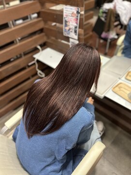 リル バイ ラミール(LiL by lamiell) ロングレイヤー×シークレットハイライト×モーブピンク