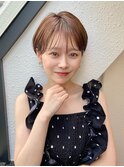 前髪ありショートカットひし形ショートヘア