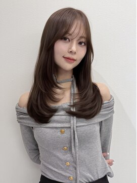 ハピネス 梅田茶屋町店(HAPPINESS) 韓国風/レイヤーカット/顔周り/顔まわり/髪質改善/ベージュ
