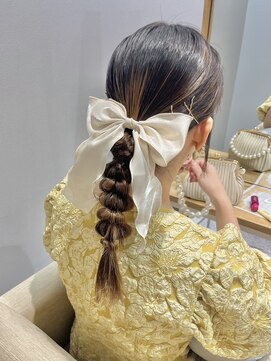 編み下ろしヘア