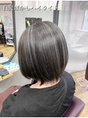 白髪ぼかしハイライト×シルバー