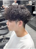 スパイラルパーマ/前下りマッシュ
