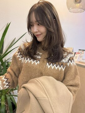 ラニヘアサロン(lani hair salon) オリーブカラー ブリーチ無しカラー イルミナダブルカラー