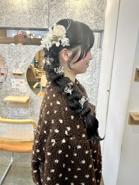 サイン ハニー(Sign honey) 【SIGN】サイド編み下ろし★お呼ばれヘア