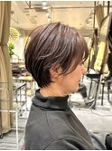【LA'BO三浦】30代/40代/50代/ショートボブ/ピンクブラウン/艶感