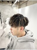メッシュ×ツイストスパイラルパーマ