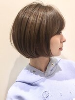 ピークアブー 原宿ハラカド(PEEK-A-BOO) 前上がりボブ/丸みショート/前髪あり/アッシュカラー/大人くせ毛