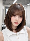 ゆるふわ内巻きミディアムボブ/新宿ボブ/ボブ/ロブ
