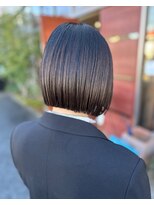 セットアップ 岡山北長瀬店(SET-UP) 似合わせカット ぱっつんボブ/黒髪
