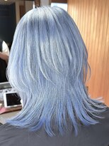 ブレイズヘアー(BLAZEhair) 【透明感ハイトーン】ホワイトブルー×ブリーチ4回