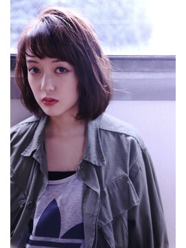 ヘア アンドメイク キヨシ(Hair and Make kiyoshi) kiyoshi/カジュアル ＊切りっぱなし オン眉ボブ×ベリピカラー＊