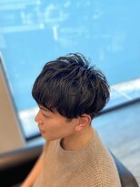 ヘアステージアミカル メンズショート×毛先パーマ