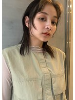 ロニカ 銀座(LOuNICA)&nbsp;顔周りレイヤー/インナーカラー/ぱつっとカット/ベージュカラー