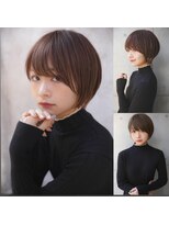 イチイ 巣鴨店(ichii)&nbsp;大人可愛い小顔ショートボブ白髪ぼかしハイライト20代30代40代