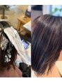 トヌコア ルア 下北沢店(TONUKOA RUA)&nbsp;白髪割合や希望の明るさに白髪ぼかしハイライトをオーダーメイド