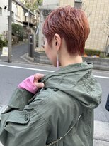 フェンヘアーアイス 中目黒(Fen.hair ici)&nbsp;大人ショートレイヤー小顔カットオレンジカラー