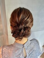 【シニヨン】/結婚式/二次会/同窓会/銀座/ヘアセット
