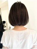 ハイライトバレイヤージュダブルカラーボブカット30代40代