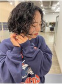 フラットボブ/パーマ
