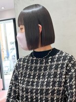 ロンドポレール 北千住(Lond polaire)&nbsp;くびれヘア/アプリコットオレンジ/レイヤー/ショートボブ/韓国