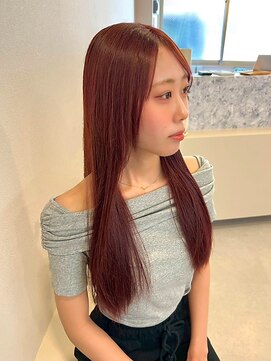 エトレ(etore) 髪質改善カラー/ストレート/透明感/ピンクレッド