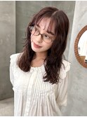 ウェーブヘア デジタルパーマ 韓国パーマ ブラウンカラー