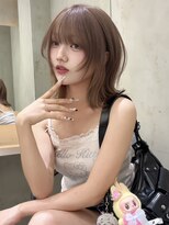 ロンドメリア 天神大名店(Lond Melia)&nbsp;小顔に見せるミディアムヘア/韓国ヘア/ダブルカラー