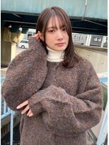 スリーヌーン(THREE noon)&nbsp;レイヤーカット×チョコレートカラー