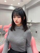 ボタン シブヤ(VOTAN SHIBUYA) 【木串楽人】伸ばし前髪/ロング/前髪/マロンベージュ