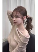 結んでも可愛い顔まわり