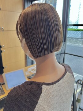オーガニック アトリエ 大宮(organic+atelier) 20代◎春の切りっぱなしボブ×ブリーチなしハイトーン