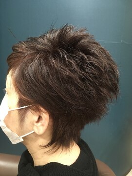 ヘアサロンアンドヘアメイクディー(hair salon hair make D) 仙台D ひし形丸みショート×伸ばしかけ×流れるレイヤーカット