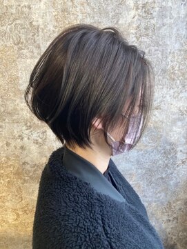 ティエラ 西新店(TIERRA) 極細ハイライトオフィスハイライトナチュラル丸みボブショート