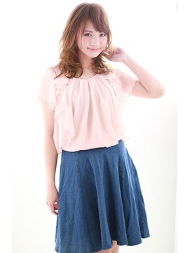 アディクト 東陽町西口(addict) ブリーチなし大人可愛い＿ピンクベージュ＿セミロング［東陽町］