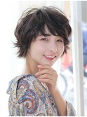 大人黒髪エアリー無造作風こなれ感ショート20代30代40代