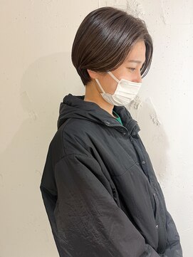 ラミエ バイ メルト 吉祥寺(lamie by melt) "久保田"前髪なしハンサムショートくびれヘア10代20代30代