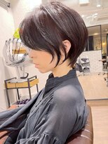 大人可愛い小顔ひし形クビレ丸みボブ20代30代大人ショート