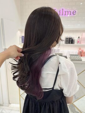 リルミー(Lilme) ちらっとが可愛いラベンダーピンクのインナー*まゆ