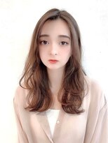 ロングレイヤーグレージュカラーブリーチなし透明感20代30代銀座